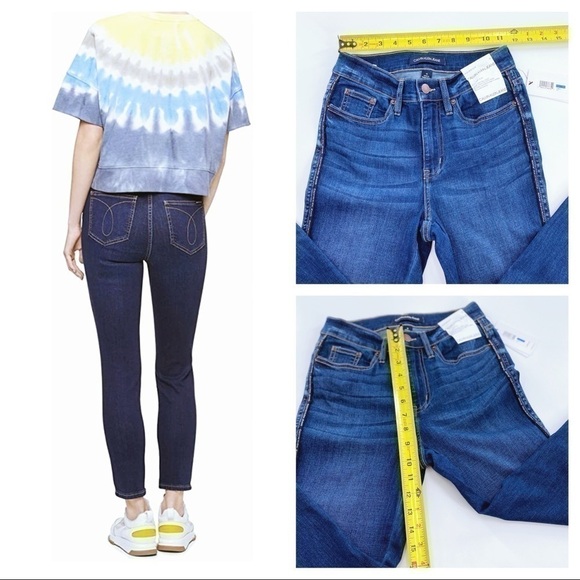 CALVIN KLEIN JEANS HiGH RISE SLIM REPREVE Sz25 - Picture 5 of 7